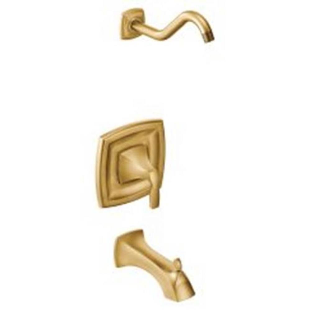 Brushed gold Moentrol tub/shower