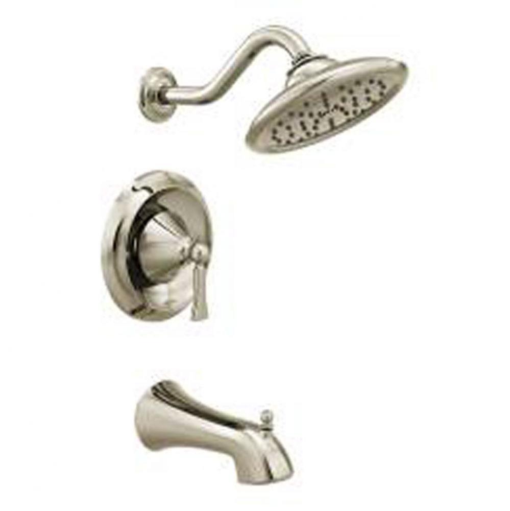 Polished nickel Moentrol tub/shower