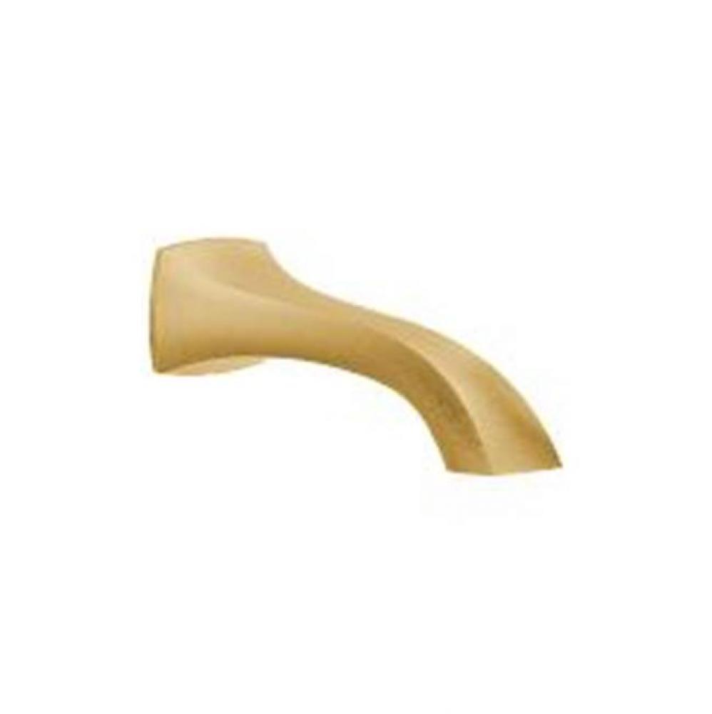 Brushed gold tub filler