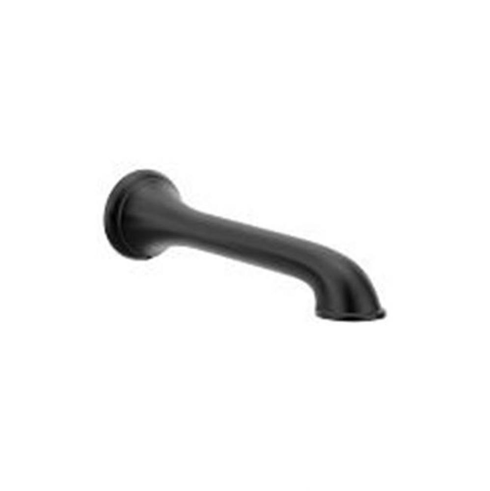 Matte black tub filler