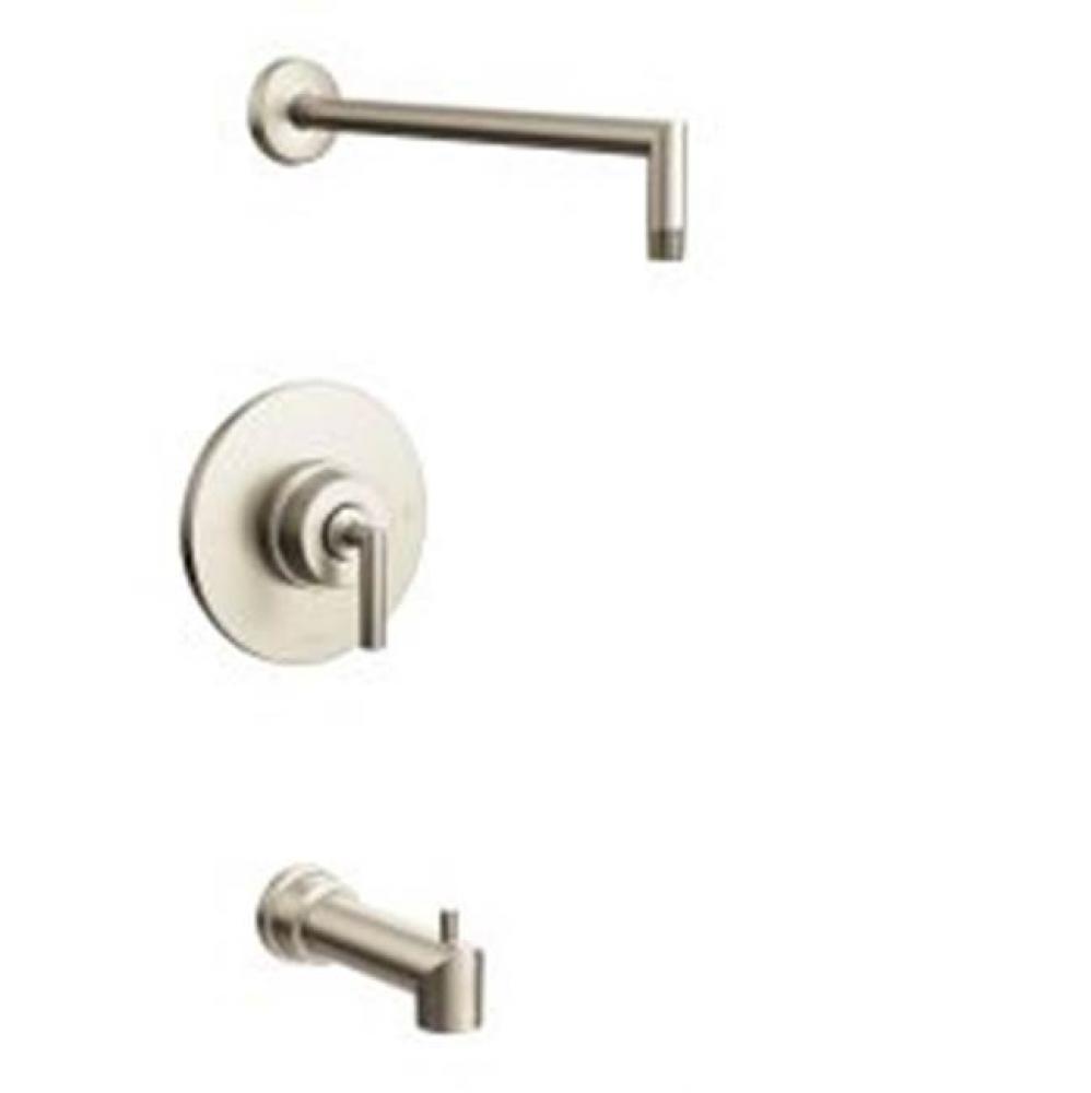 Brushed nickel Moentrol tub/shower