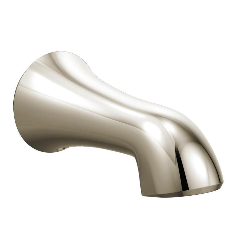 Wynford Replacement Tub Non-Diverter Spout 1/2-Inch Slip Fit Connection, Polished Nickel