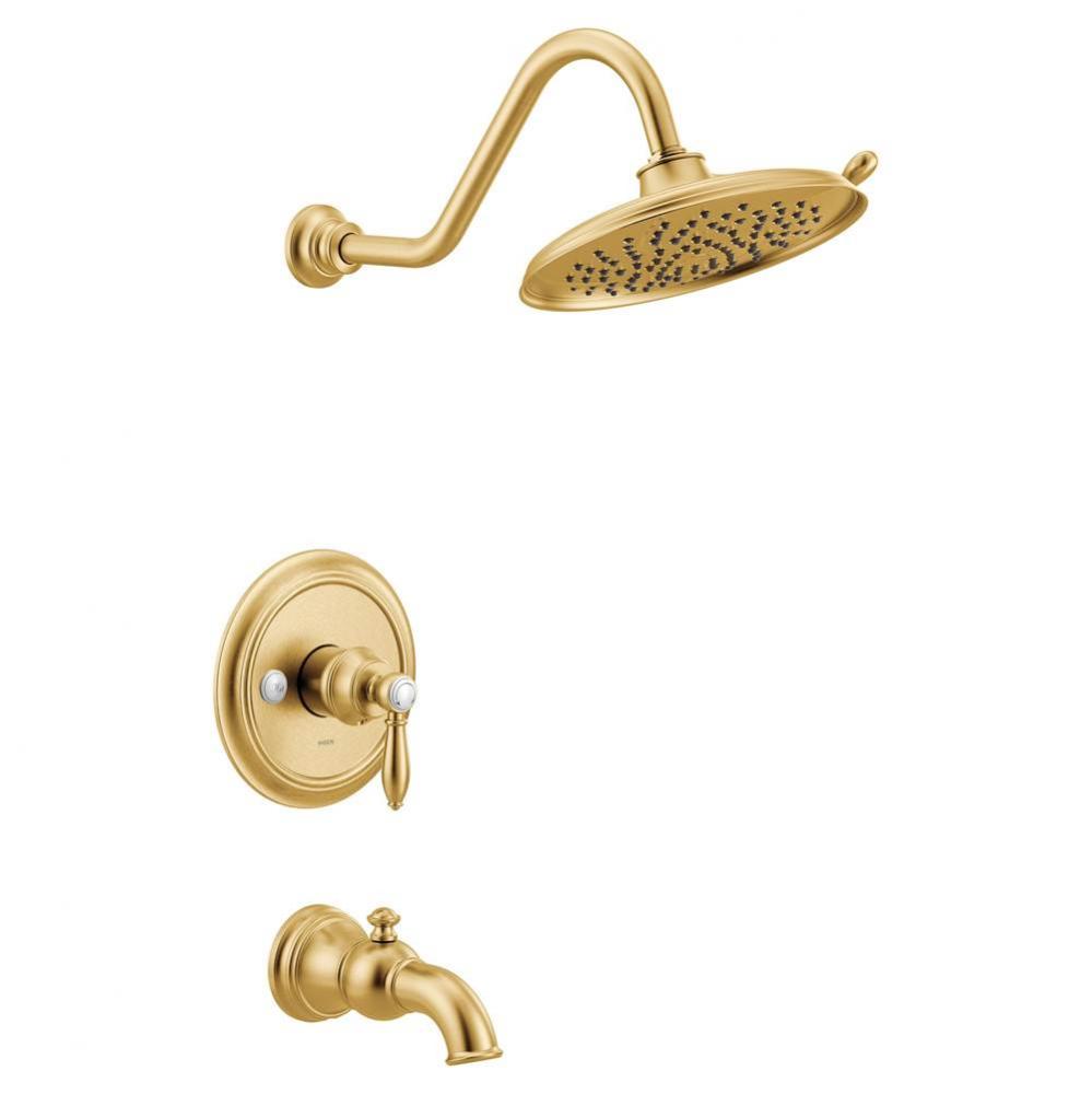 Weymouth M-CORE 3-Series 1-Handle Eco-Performance Tub and Shower Trim Kit in Brushed Gold (Valve S