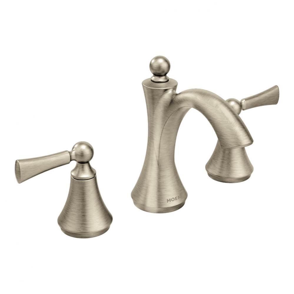 Wynford 8 in. Widespread 2-Handle High-Arc Bathroom Faucet in Brushed Nickel (Valve Sold Separatel