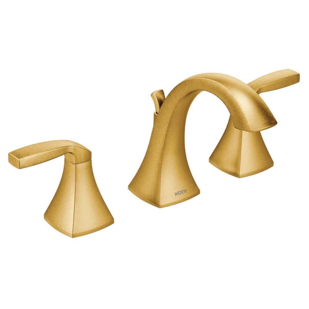 Voss 8 in. Widespread 2-Handle High-Arc Bathroom Faucet Trim Kit in Brushed Gold (Valve Sold Separ