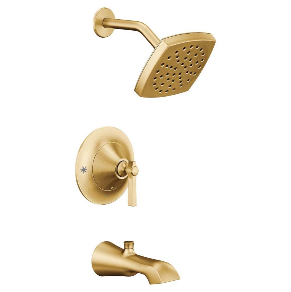 Flara Posi-Temp Rain Shower 1-Handle Tub and Shower Faucet Trim Kit in Chrome (Valve Sold Separate