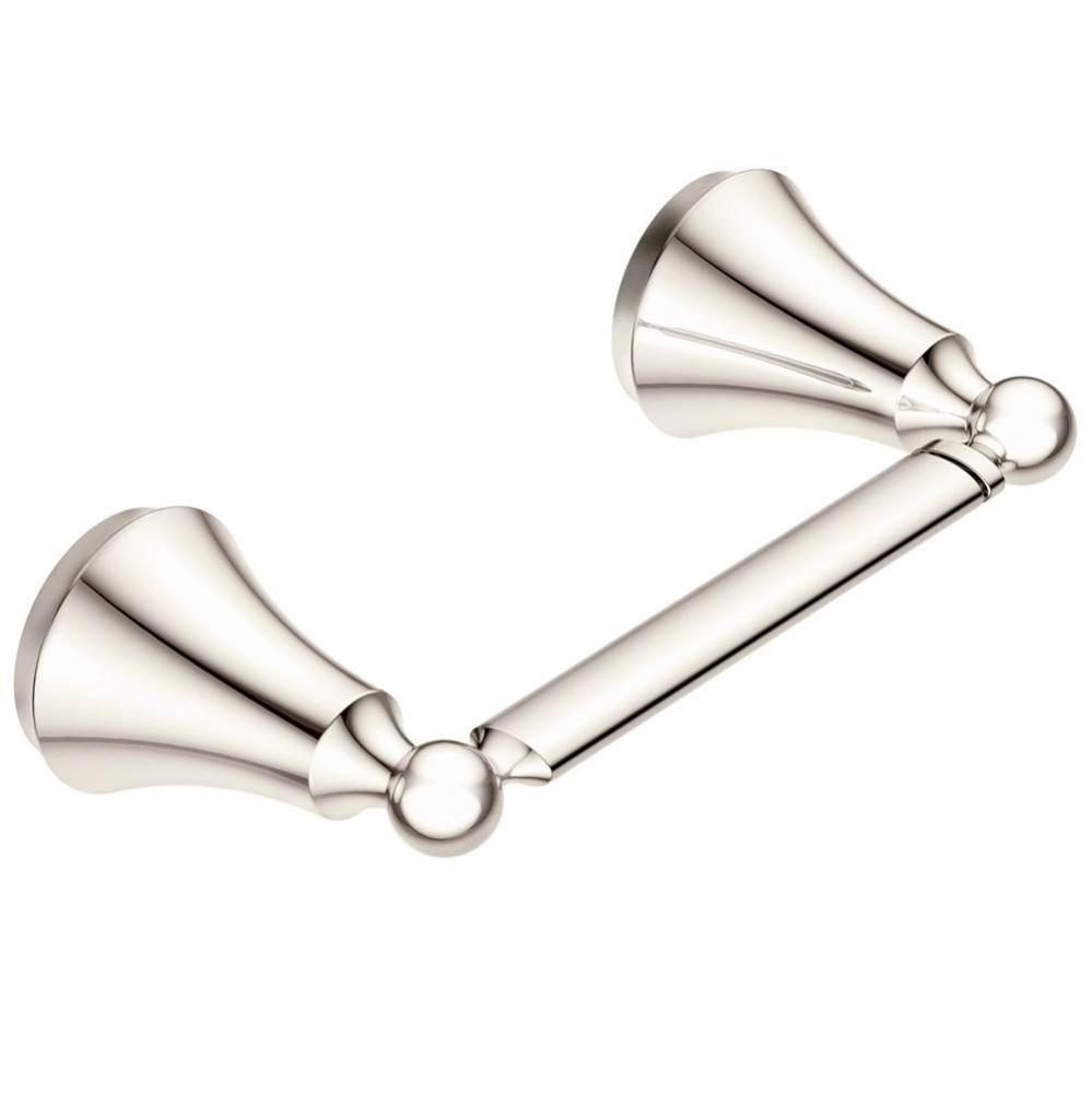 Wynford Double Post Pivoting Toilet Paper Holder, Polished Nickel
