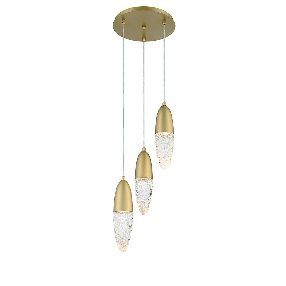 ECROU,3LT CHANDELIER,GLD