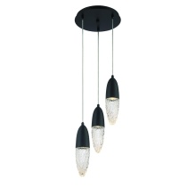 Eurofase 43858-022 - ECROU,3LT CHANDELIER,BLK