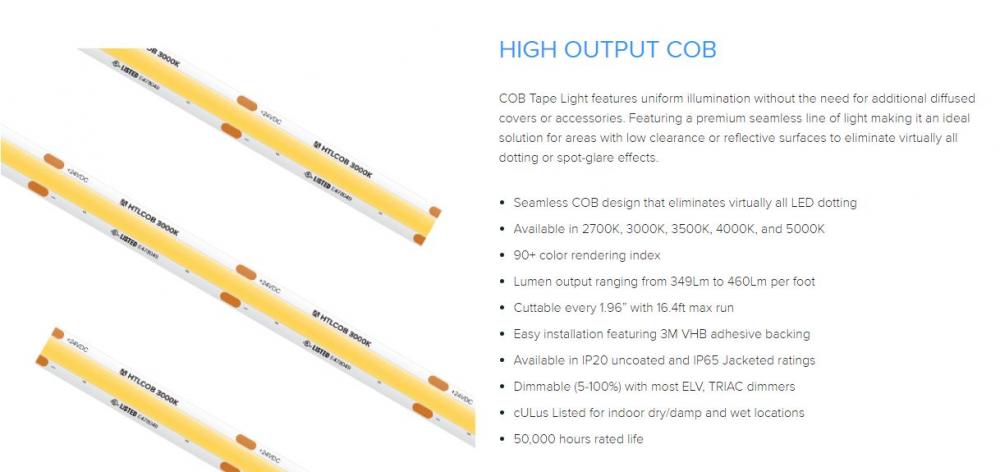 HIGH OUTPUT COB IP65 2700K