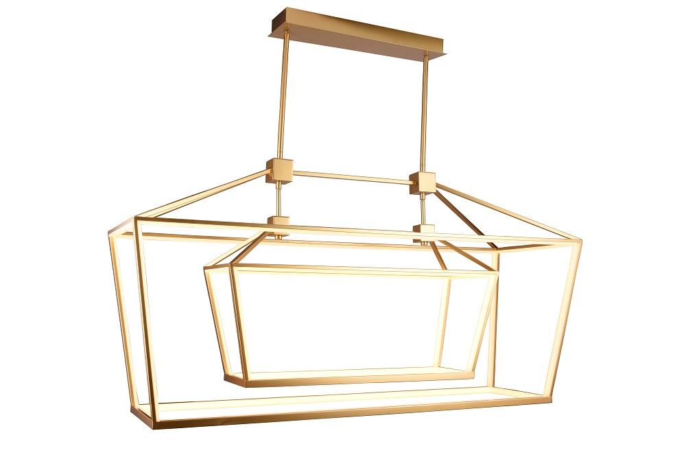 Park Ave. Led Large Linear Double Cage Pendant