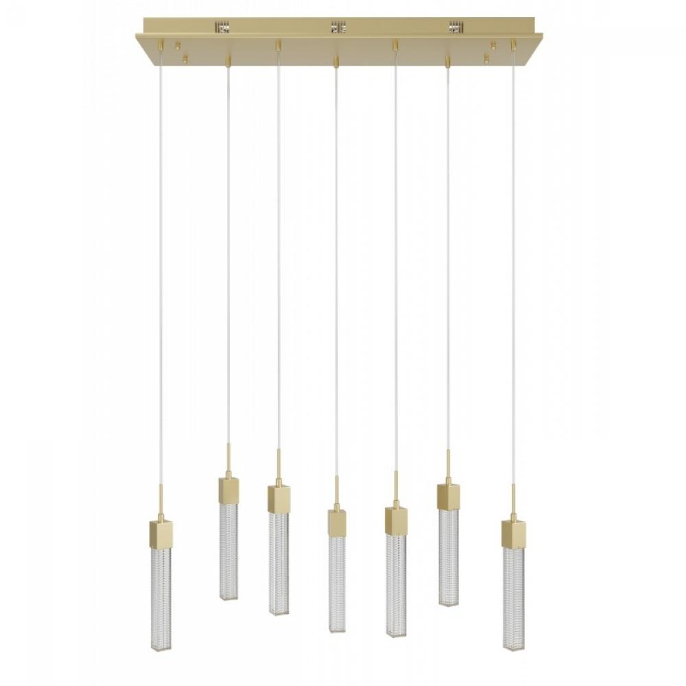 Boa Collection 7 Light Studded Glass Multi Port Pendant