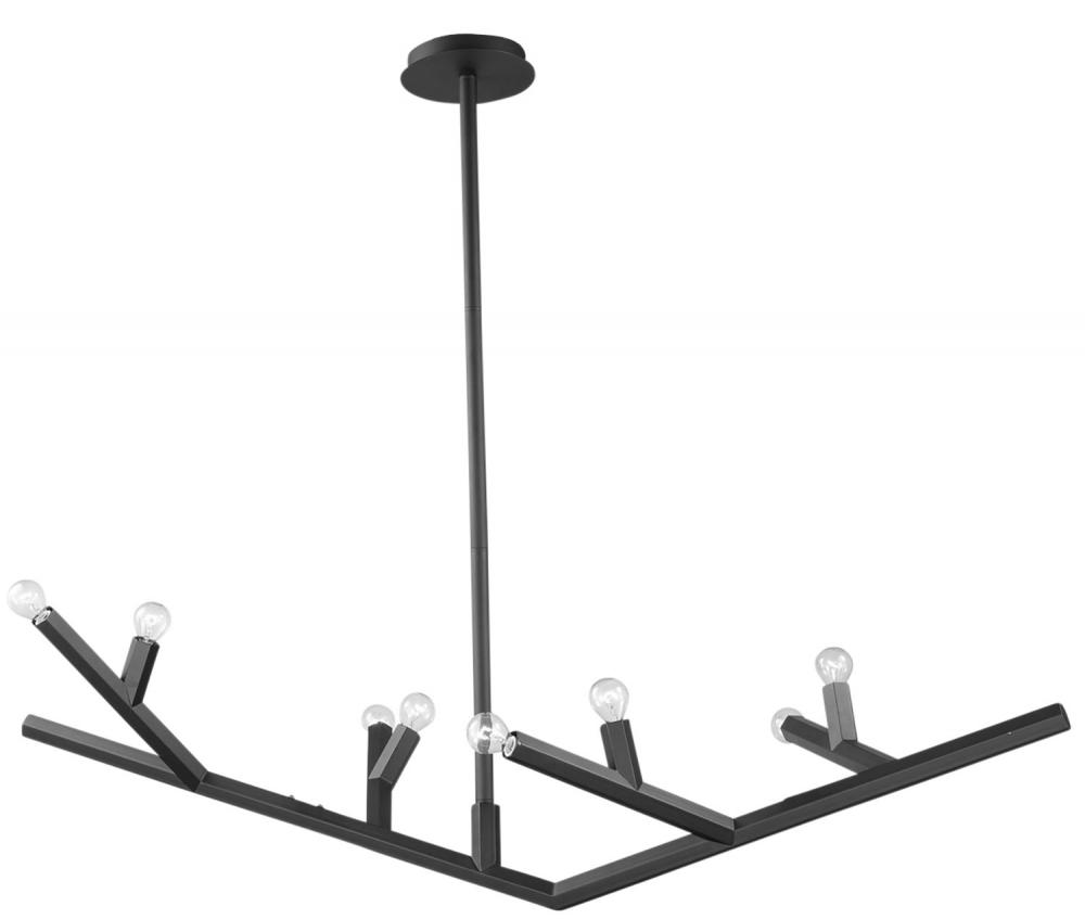 The Oaks Black Linear 8 Light Chandelier