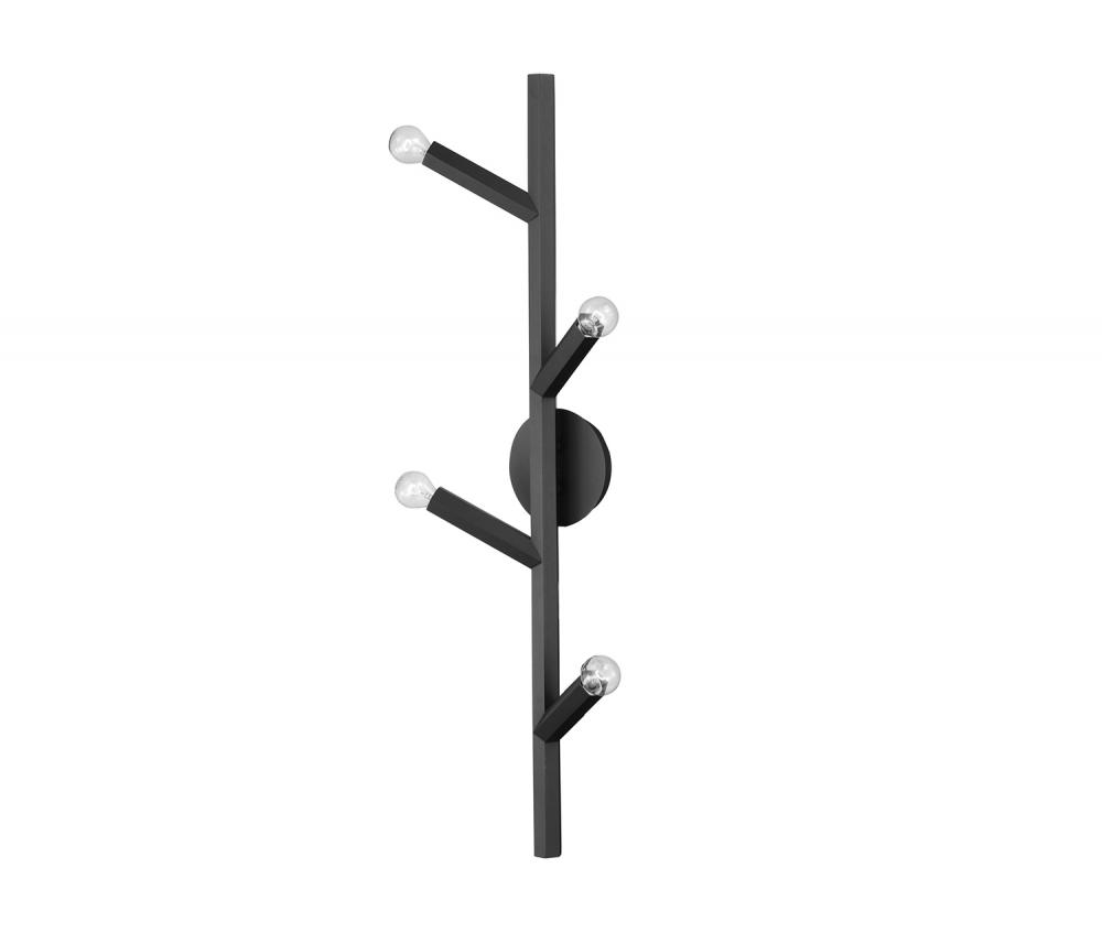 The Oaks Black 4 Light Wall Sconce
