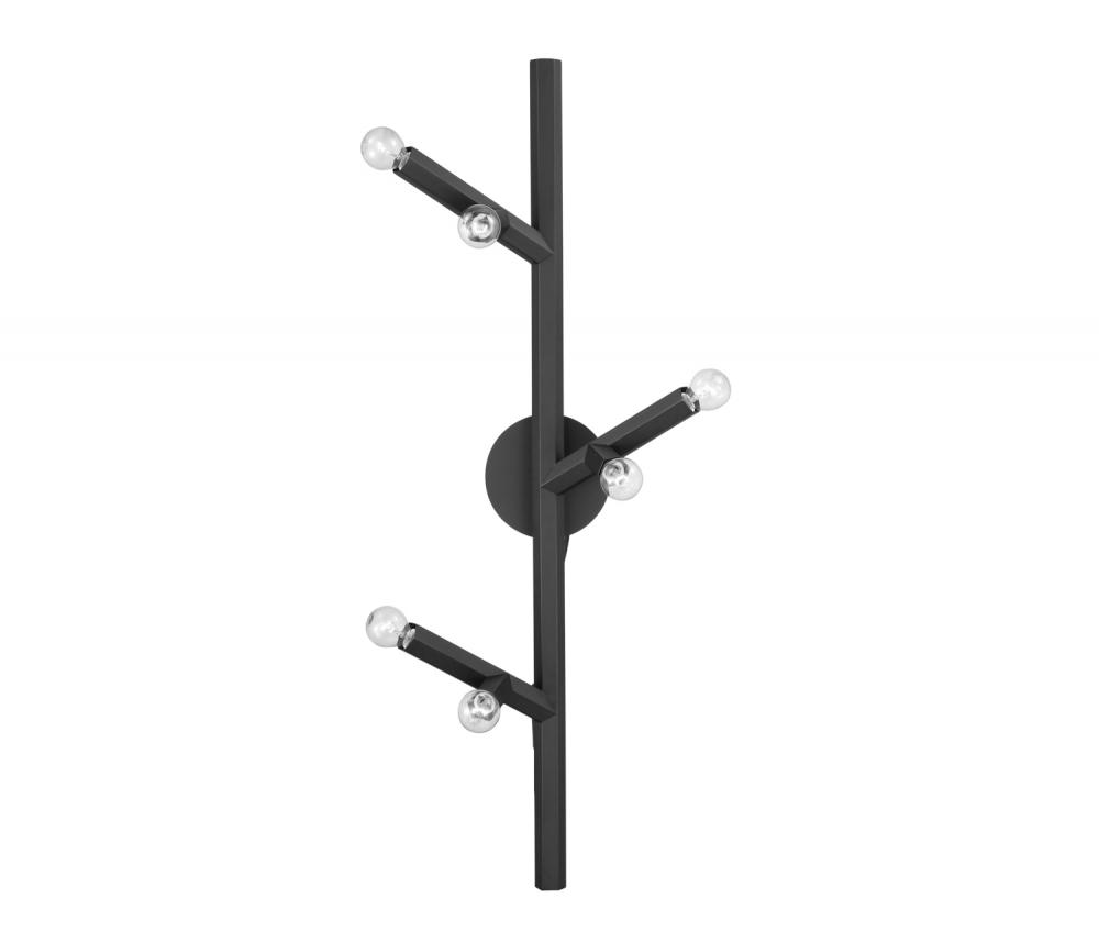 The Oaks Black 6 Light Wall Sconce