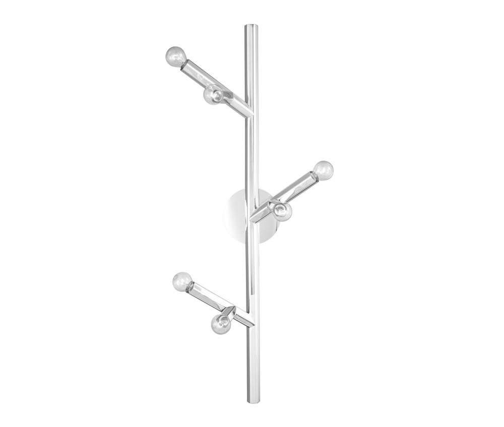 The Oaks Polished Nickel 6 Light Wall Sconce