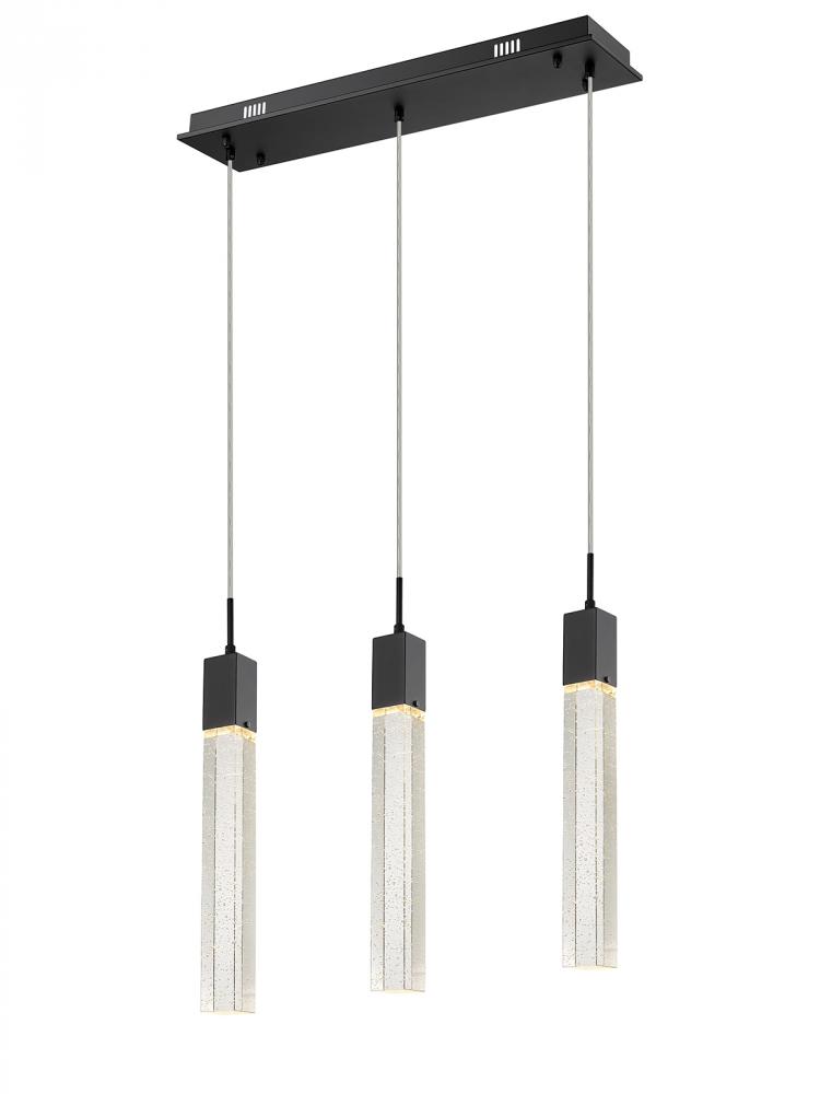 The Original Glacier Collection 3 Light Bubbled Crystal Multi Port Pendant