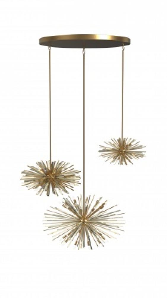 Palisades Ave. Metal And Crystal Chandelier