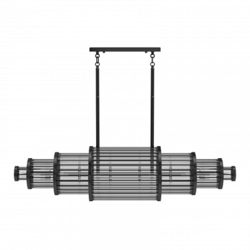 Waldorf Metal And Glass Rod Linear Chandelier