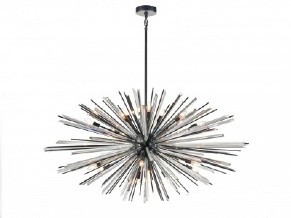 Palisades Ave. Metal And Crystal Chandelier