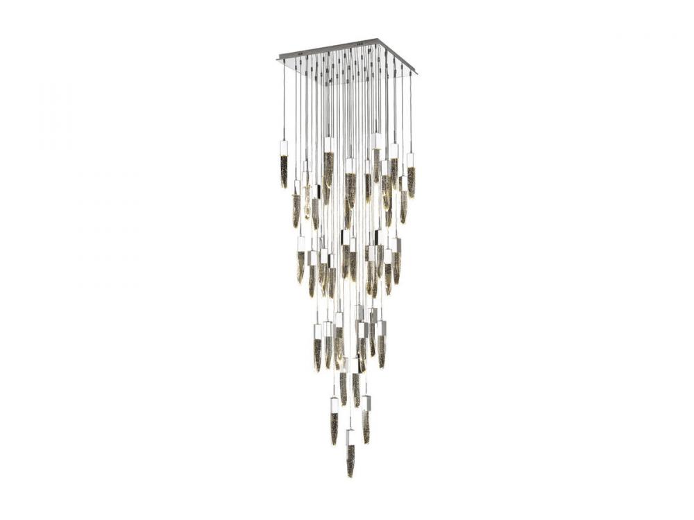 Aspen Collection 41 Light Bubbled Crystal Multi Port Pendant