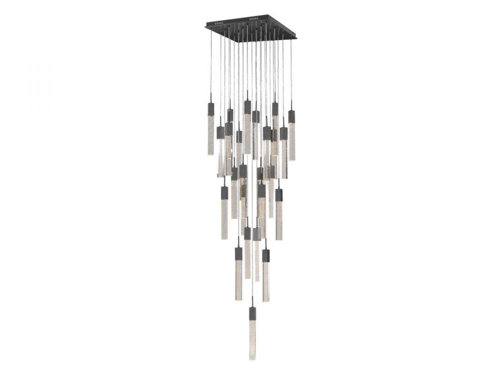 The Original Glacier Collection 25 Light Bubbled Crystal Multi Port Pendant