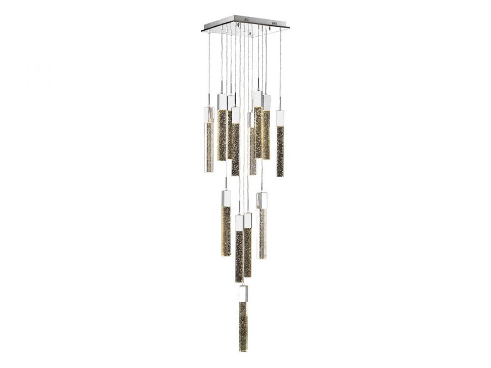 The Original Glacier Collection 13 Light Bubbled Crystal Multi Port Pendant