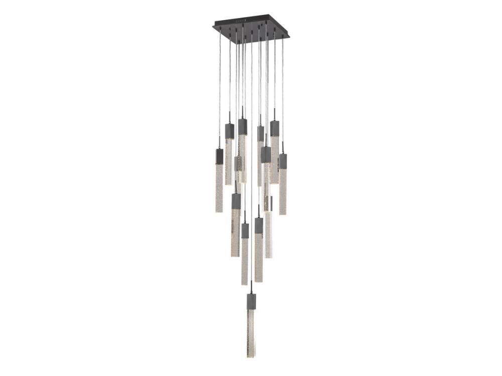 The Original Glacier Collection 13 Light Bubbled Crystal Multi Port Pendant