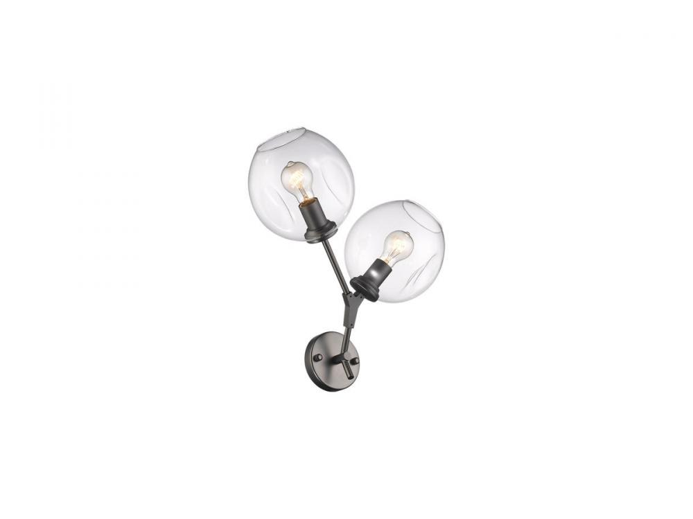 Fairfax 2 Light Glass Globe Wall Sconce