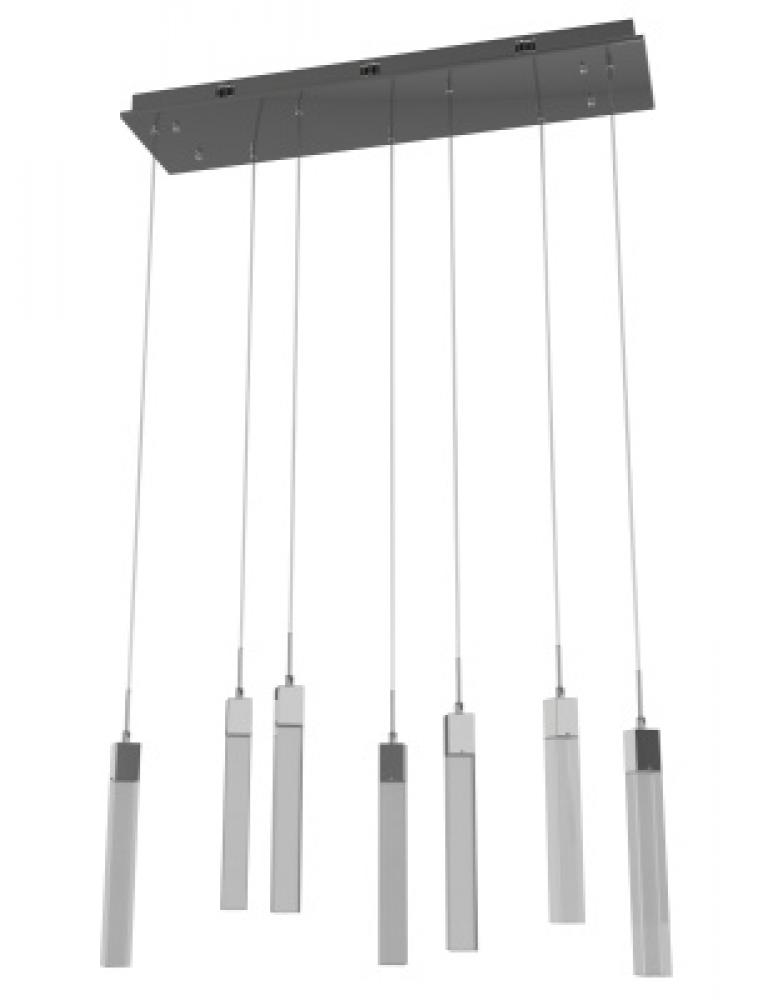 The Original Glacier Collection 7 Light Clear Crystal Multi Port Pendant