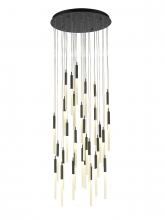 Avenue Lighting HF2031-FR-BK - Main Street Collection 31 Light Frosted Glass Multi Port Pendant