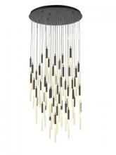 Avenue Lighting HF2051-FR-BK - Main Street Collection 51 Light Frosted Glass Multi Port Pendant