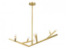 Avenue Lighting HF8888-BB - The Oaks Brushed Brass Linear 8 Light Chandelier