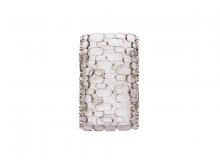 Avenue Lighting HF1705-PN - Ventura Blvd.  Polish Nickel Oval Pattern / White Slik Shade Wall Sconce