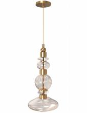Avenue Lighting HF7900-AB - Avra Glass And Metal Pendant