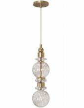 Avenue Lighting HF7902-AB - Avra Glass And Metal Pendant
