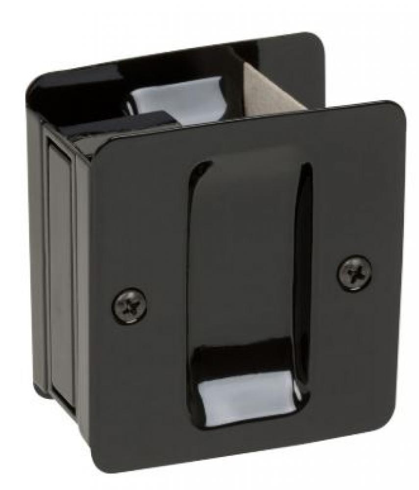 Pocket Door Square Passage in Powder coat Black