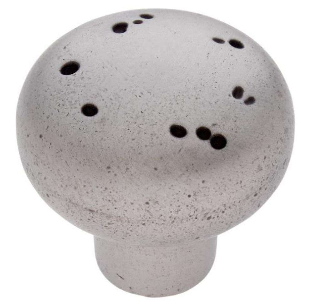 1-3/4? Rustic Round Knob in Rustic Silver