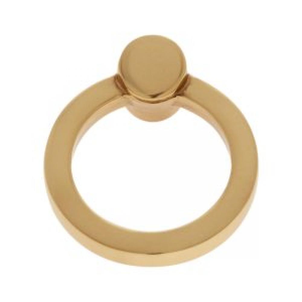STERLING ROUND RING PULL SATIN BRASS