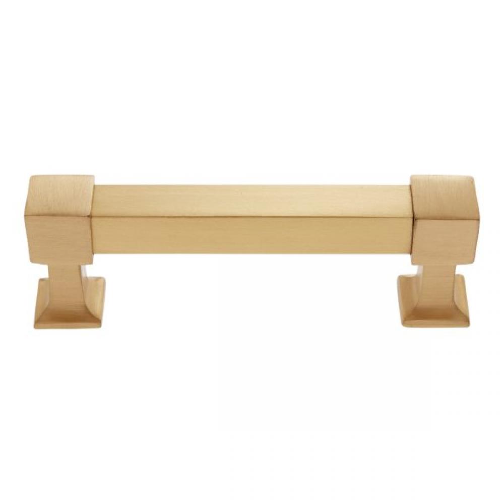 STERLING 4&#34; SATIN BRASS PULL