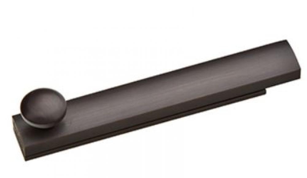 6 Inch Concealed Screw Surface Bolt in Flat Black