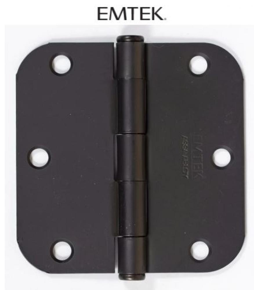 Emtek 3.5&#34; x 3.5&#34; Plain Bearing 5/8&#34; Radius Corners Mortise Hinge - Pair of Hinges