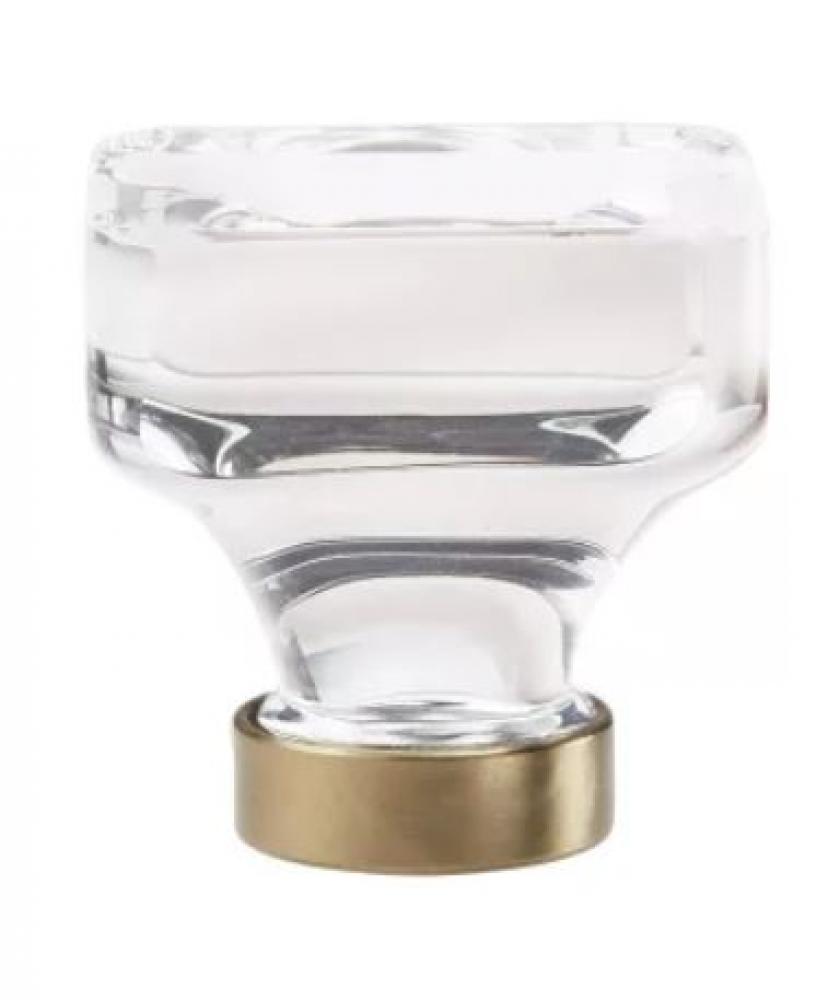 Glacio 1-3/8 Inch Square Cabinet GLASS Knob