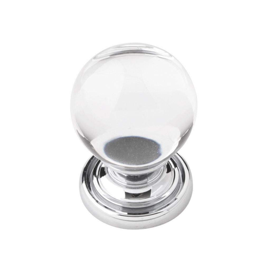 Crystal 1 1/8" Knob Luster BK 