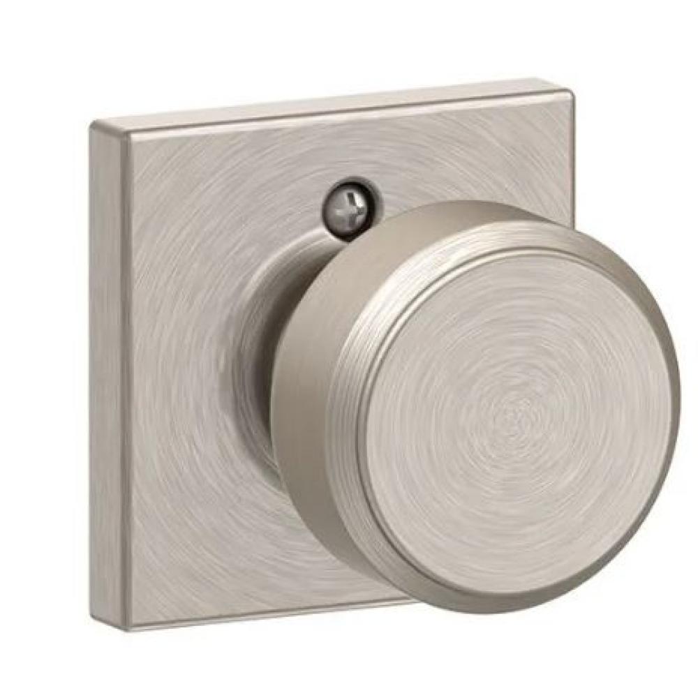 BOWERY ONE SIDED DUMMY W/SQ ROSETTE IN SATIN NICKEL
