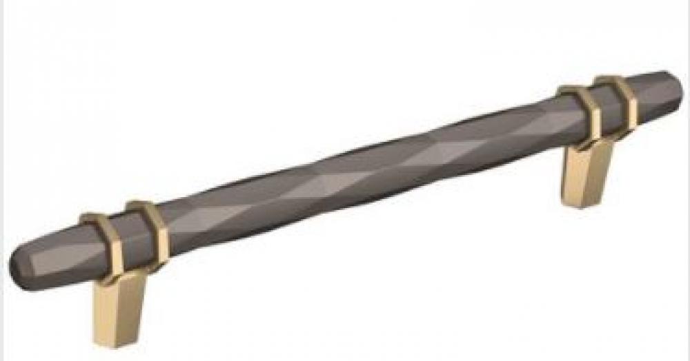 London 3 3/4&#34; CTC pull in Black Chrome/Golden Champagne finish