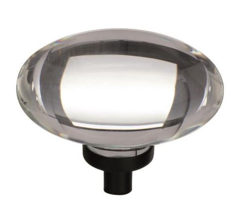 AMEROCK - 1-3/4" CLEAR/BLACK BRONZE GLACIO KNOB