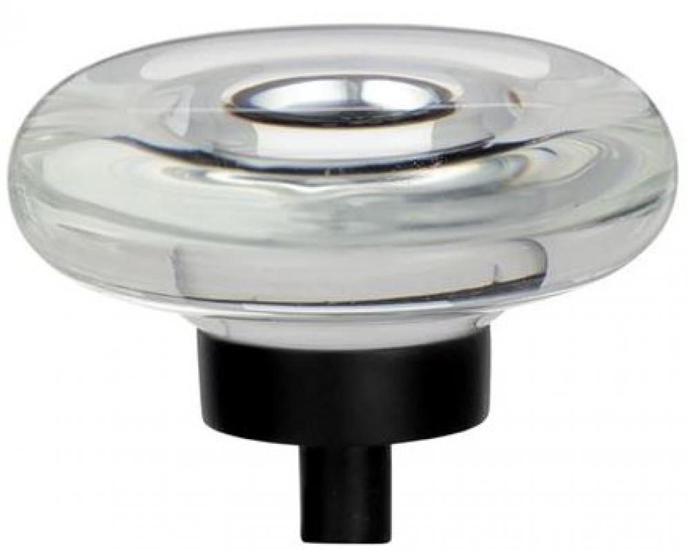 AMEROCK - 1-3/4&#34; CLEAR/BLACK BRONZE GLACIO KNOB
