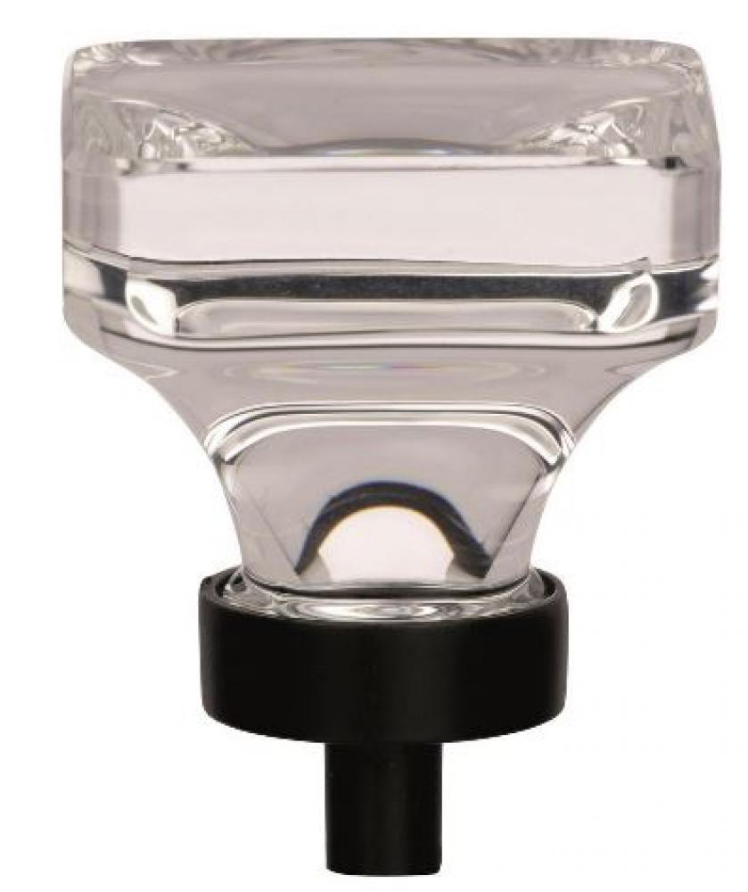 AMEROCK - 1-3/8" CLEAR/BLACK BRONZE GLACIO KNOB
