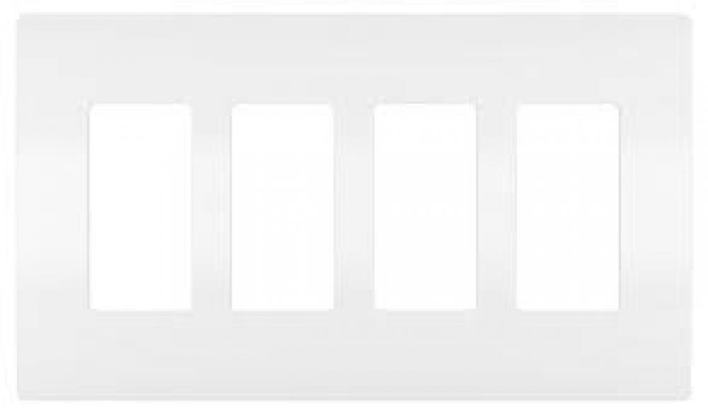 4 GANG PLATE WHITE